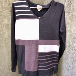Carol Rose Lightweight Geometric Sweater